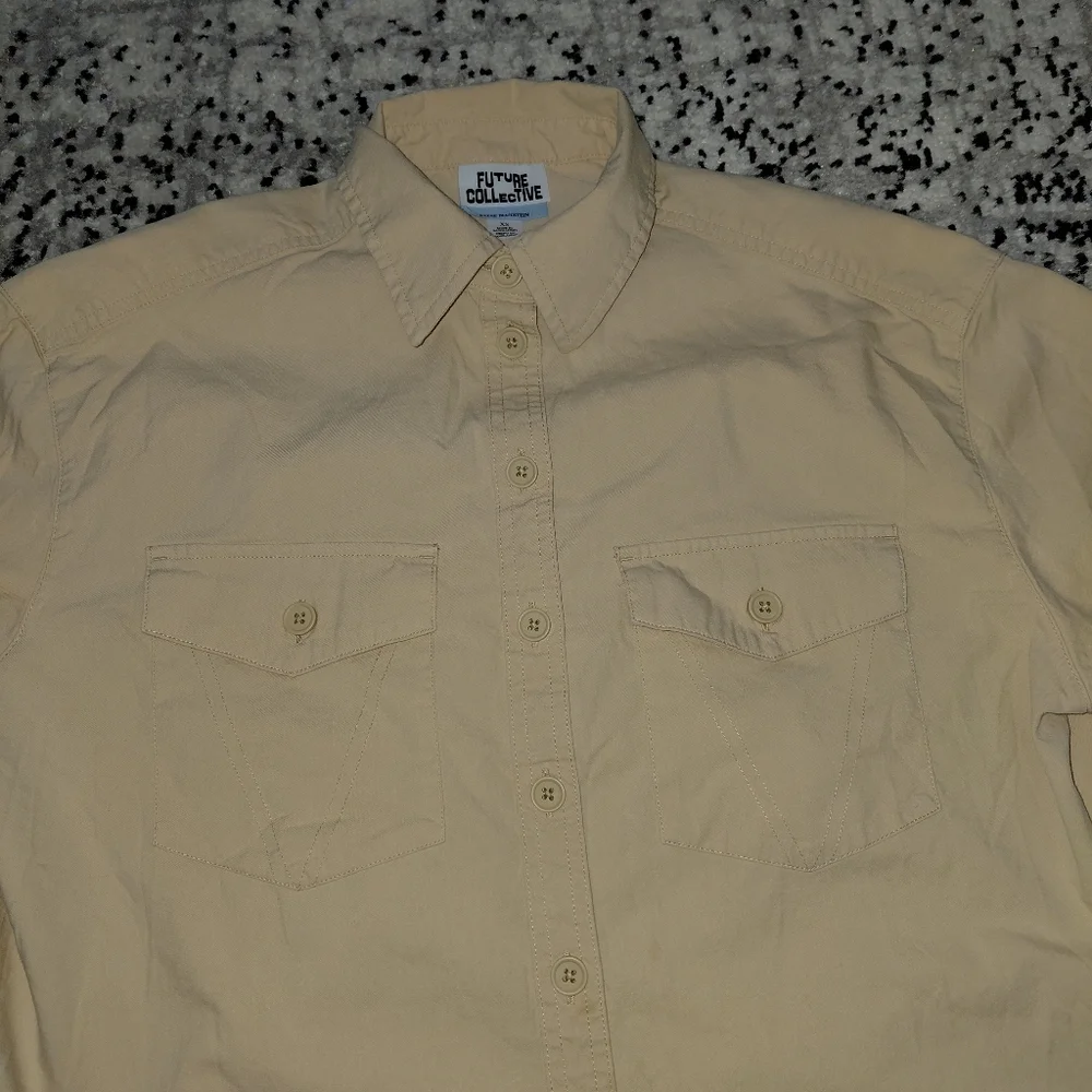 Future Collective x Reese Blutstein Tan Oversized Western Shirt XS Limited Ed - Picture 13 of 13